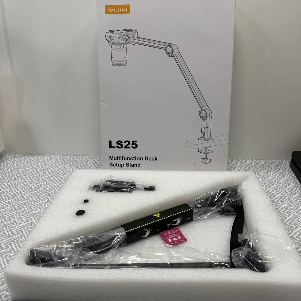 Ulanzi VIJIM LS25 Desk Setup Stand Camera Mic Boom Arm Overhead Mount CIB O-Box